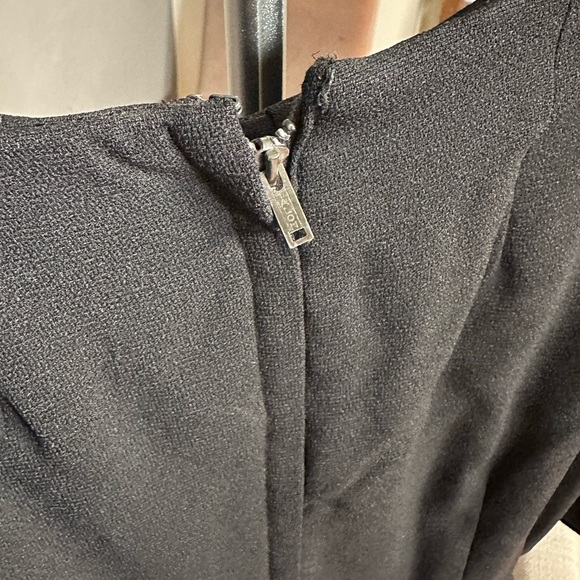 Vintage 1950’s Black Slim Fit Belted Topaz Original Designer Cocktail Dress - Picture 8 of 10